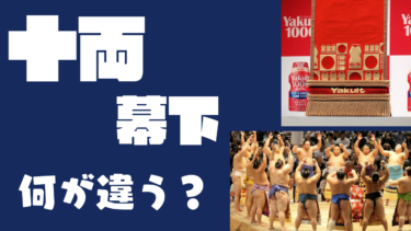 十両になると何が変わる 横綱物語